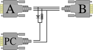 Line monitor (bidirectional, half duplex)